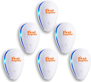 Zelikovitz Ultrasonic Pest Repeller 6 Packs, Electronic Plug in Pest Repellent pest Control for Bugs Insects Roaches Mice Spiders Rodents Mosquitoes