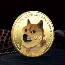 Load image into Gallery viewer, 1PCS Gold Dogecoin Commemorative Coin Gold Plated Doge Coin Limited Edition Collectible Coin with Protective Case