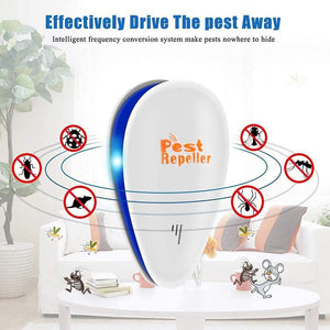 Zelikovitz Ultrasonic Pest Repeller 6 Packs, Electronic Plug in Pest Repellent pest Control for Bugs Insects Roaches Mice Spiders Rodents Mosquitoes