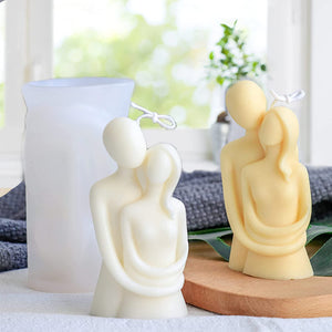 3D Body Silicone Candle Molds Couples Hugging Resin Casting Mold for DIY Candle Making Homemade Soap Polymer Clay Craft Plaster