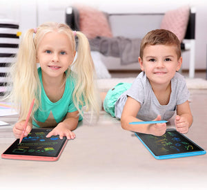 2 Pack LCD Writing Tablet for Kids - Colorful Screen Drawing Board 8.5inch Doodle Scribbler Pad Learning Educational Toy - Gift for 3-6 Years Old Boy Girl (Blue/Pink)
